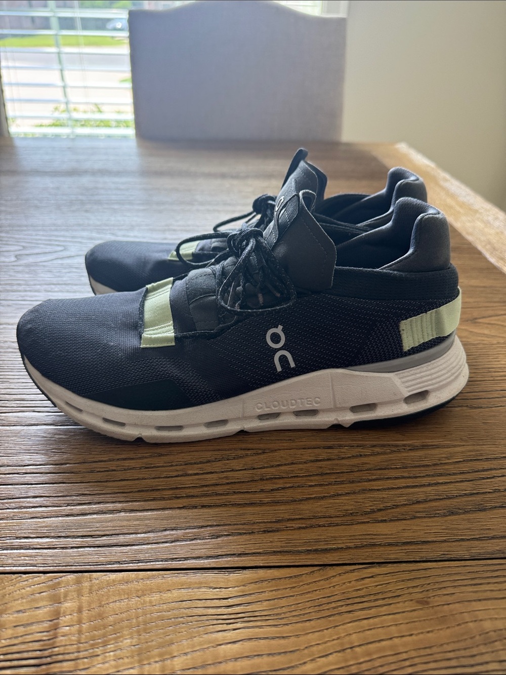 On Running Men's Black Sneakers with Lime Accents